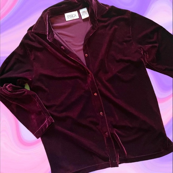 Vintage burgundy 2 piece jumpsuit - Picture 3 of 7